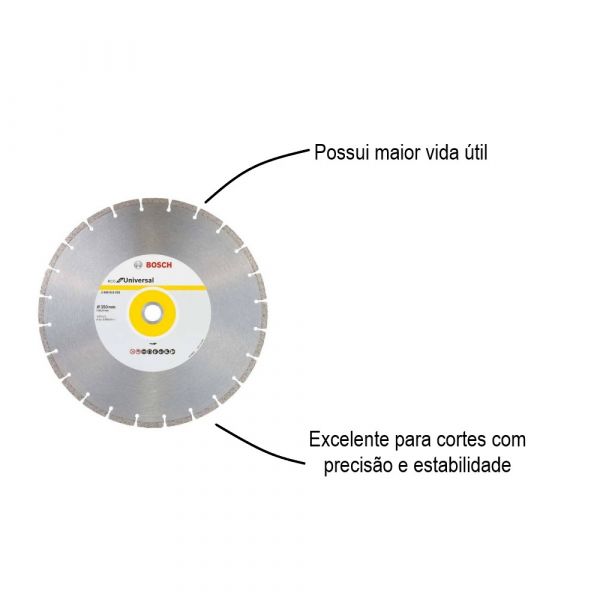 Disco diamantado segmentado Bosch ECO For Universal 350 x 25,4 x 3,2 x 8 mm