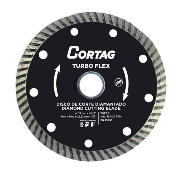 Disco Diamantado 115mm Turbo Flex Esmerilhadeira Cortag