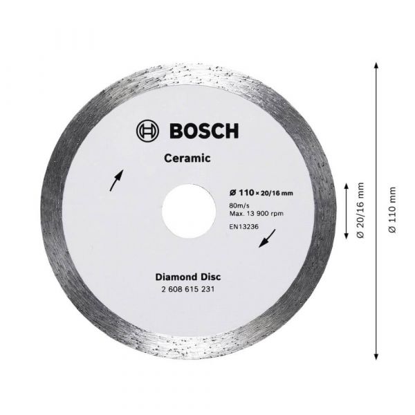 Disco Diamantado Bosch Ceramic continuo 110x20/16x8mm
