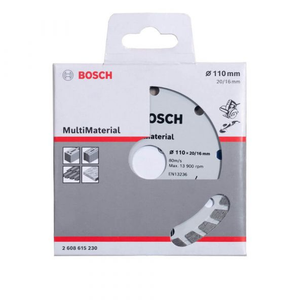 Disco Diamantado Bosch MultiMaterial Turbo 110x20/16x8mm