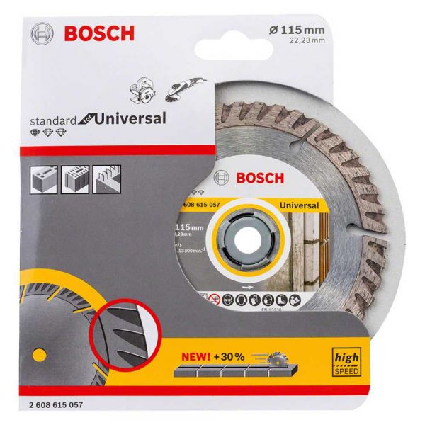 Disco diamantado segmentado Bosch Standard for Universal multimaterial 115 x 22,23 x 2 x 10 mm