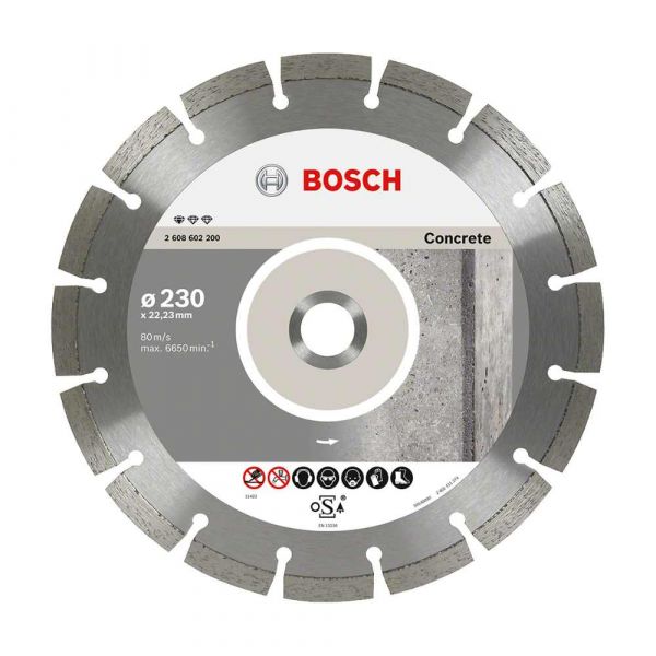 Disco diamantado segmentado Bosch Std for Concrete 230x22,23x2,3x10mm