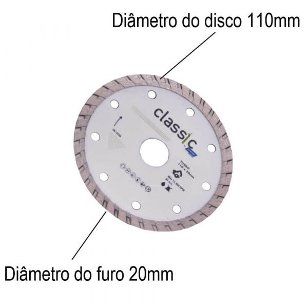 Disco Diamantado Turbo Classic 110mm Norton