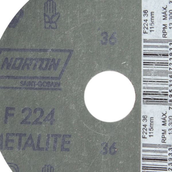 Disco Fibra Metalite F224 7 Pol. Grão 36 Norton