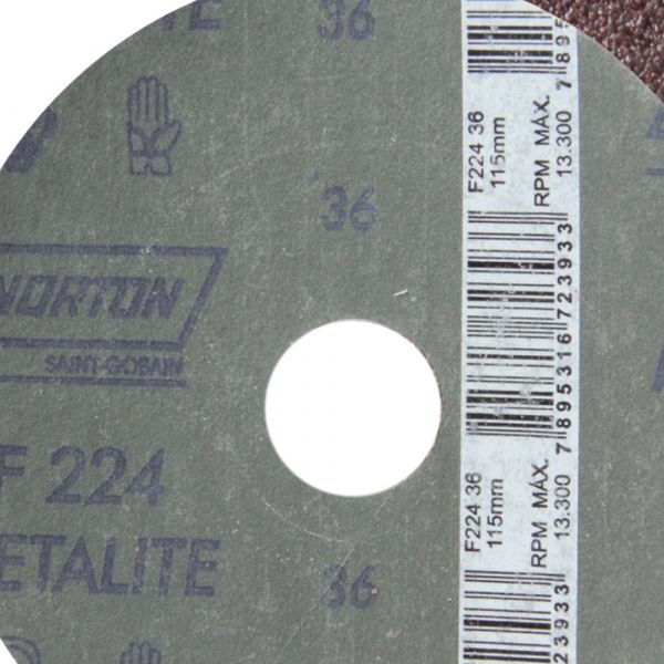Disco Fibra Metalite F224 7 Pol. Grão 36 Norton