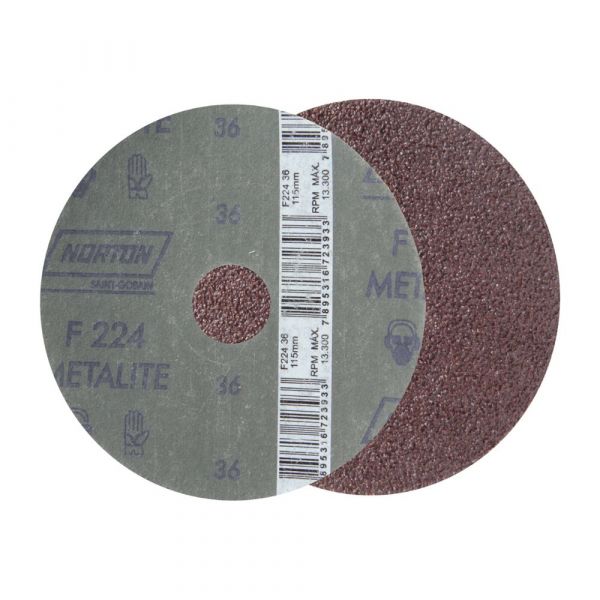Disco Fibra Metalite F224 7 Pol. Grão 36 Norton