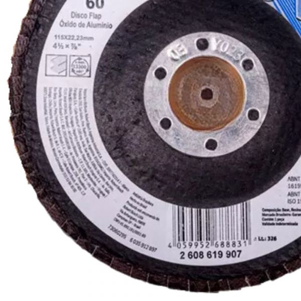 Disco Flap 4.1/2 Pol. G60 Óxido Alumínio Metal Bosch