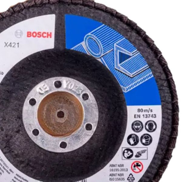 Disco Flap 4.1/2 Pol. G60 Óxido Alumínio Metal Bosch