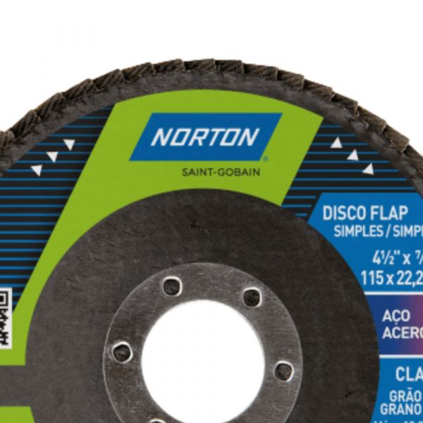 Disco Flap Classic 4.1/2 Pol. Grão 120 Norton