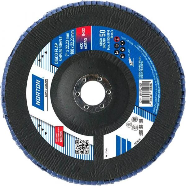 Disco Flap Original 7 Pol. Grão 50 Norton