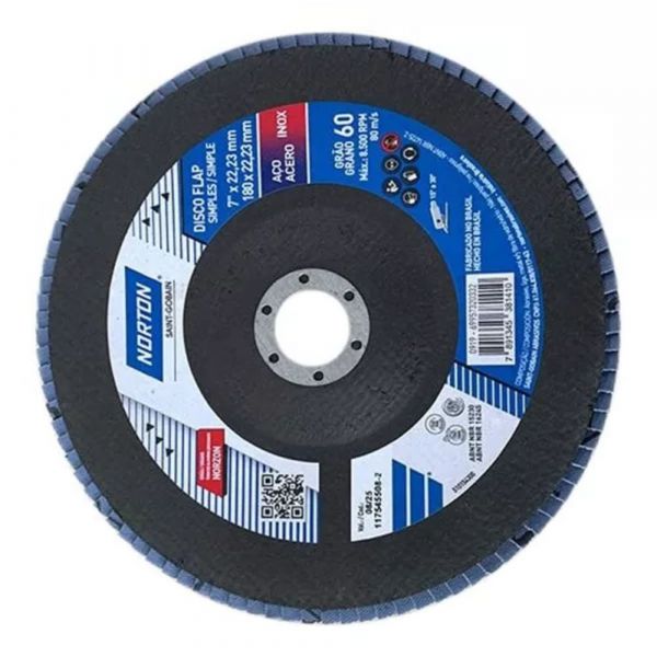 Disco Flap Original 7 Pol. Grão 60 Norton