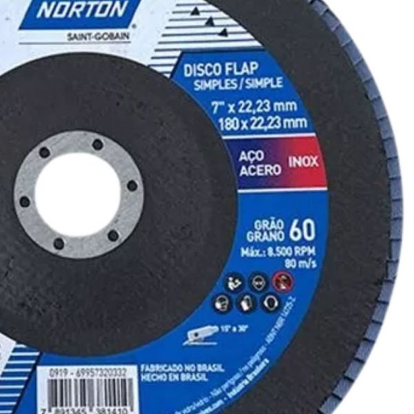 Disco Flap Original 7 Pol. Grão 60 Norton