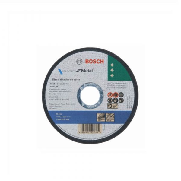 Disco de Corte Bosch Standard for Metal 180x1,6mm Reto Bosch