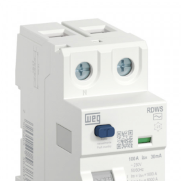 Disjuntor Interruptor Bifásico DR RDWS 30AC 40A 2 Polos Weg