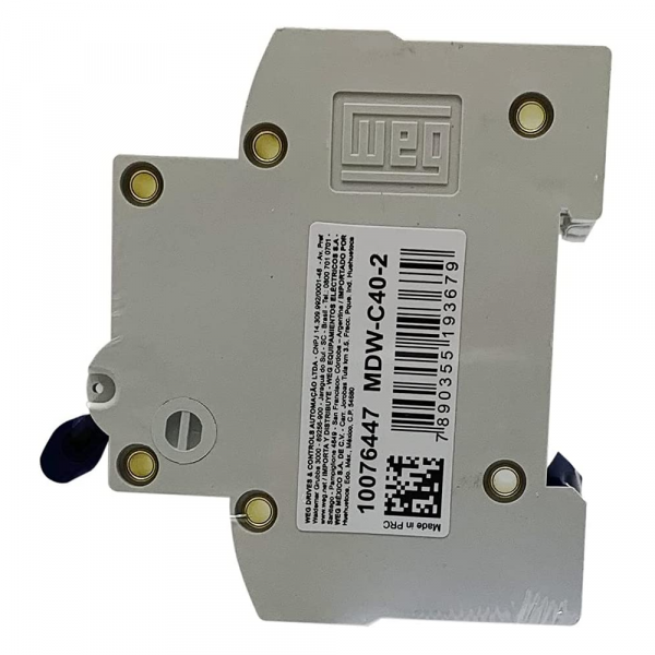 Disjuntor Bifásico Termomagnético 3KA 2P MDW-C 40A Weg