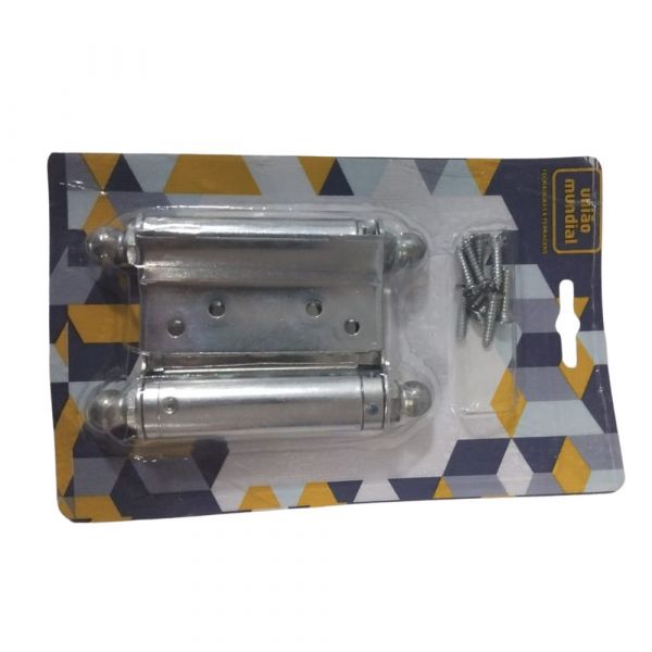 Dobradiça Aço Vai e Vem 3 Pol. Cromado União Mundial