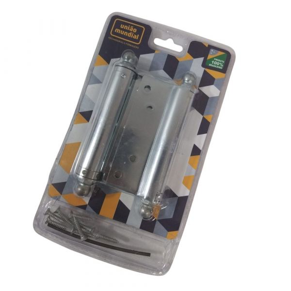 Dobradiça Aço Vai e Vem 4 Pol. Galvanizado União Mundial 