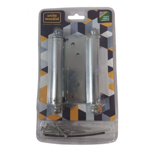 Dobradiça Aço Vai e Vem 4 Pol. Galvanizado União Mundial 