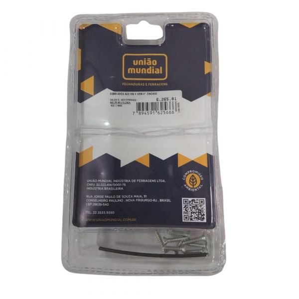 Dobradiça Aço Vai e Vem 4 Pol. Galvanizado União Mundial 