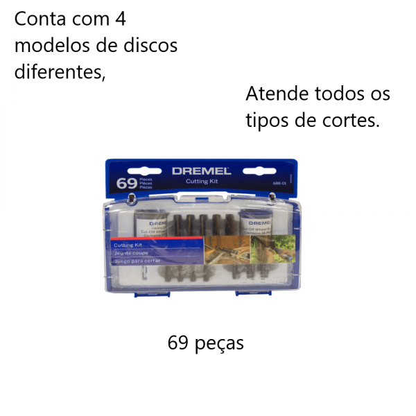 Dremel Kit De Acessórios De Micro Retífica Para Cortar - 69 Peças (Modelo 688)