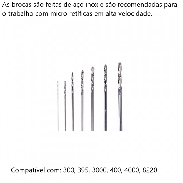 Dremel Kit De Brocas De Aço Rápido Para Madeira, Plástico, Ouro, Bronze, Latão E Alumínio - 7 Peças (Modelo 628)