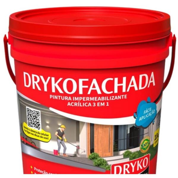 Drykofachada Impermeabilizante Parede Branco 18L Dryko