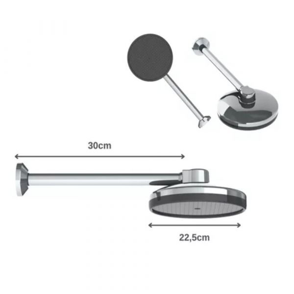 Ducha fria 170 mm Cromado Plástico Valeplast