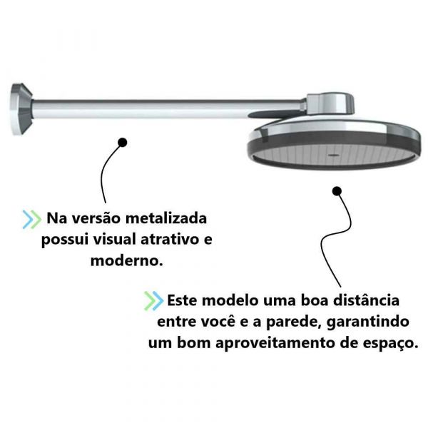 Ducha fria 170 mm Cromado Plástico Valeplast