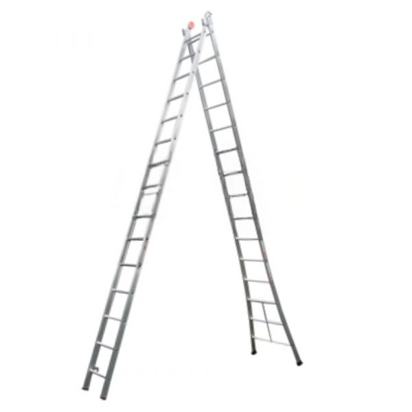 Escada de Alumínio 15 Degraus 2 Lances Alulev