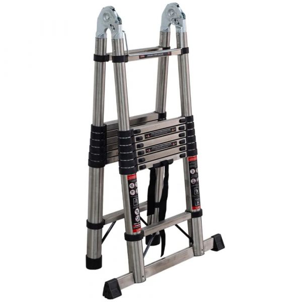 Escada Telescópica Inox 3,80m 12 Degraus Amatools 796,0001