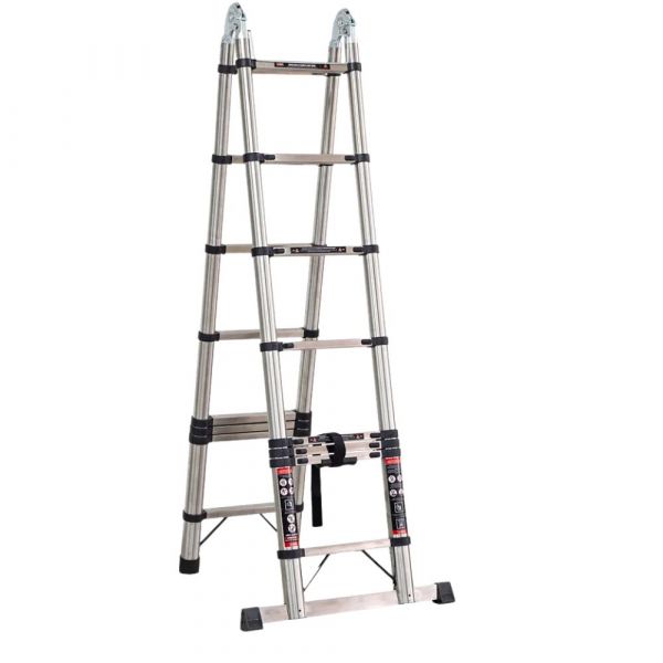 Escada Telescópica Inox 3,80m 12 Degraus Amatools 796,0001