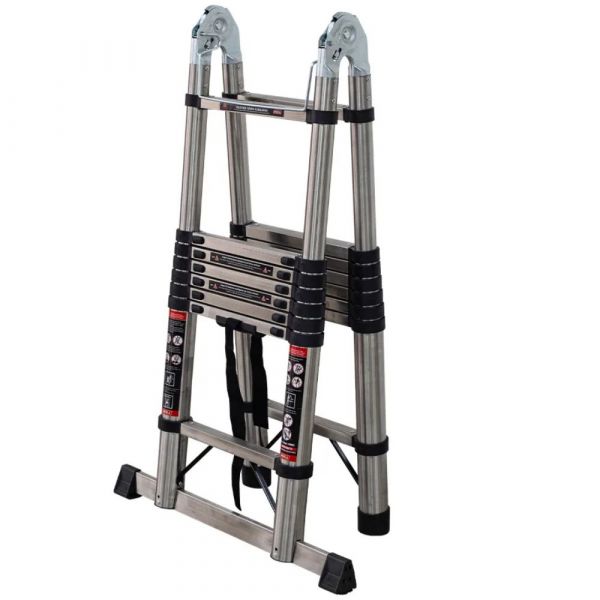 Escada Telescópica Inox 3,80m 12 Degraus Amatools 796,0001