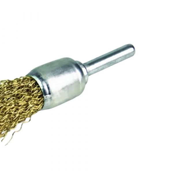 Escova de Aço Latonado Tipo Pincel com Haste 1 Pol. Rocast 