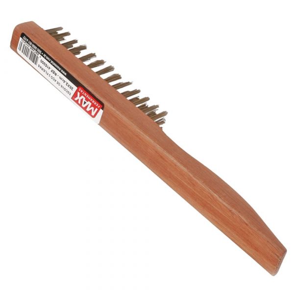 Escova de Aço Manual Cabo de Madeira 3 Fileiras Max  