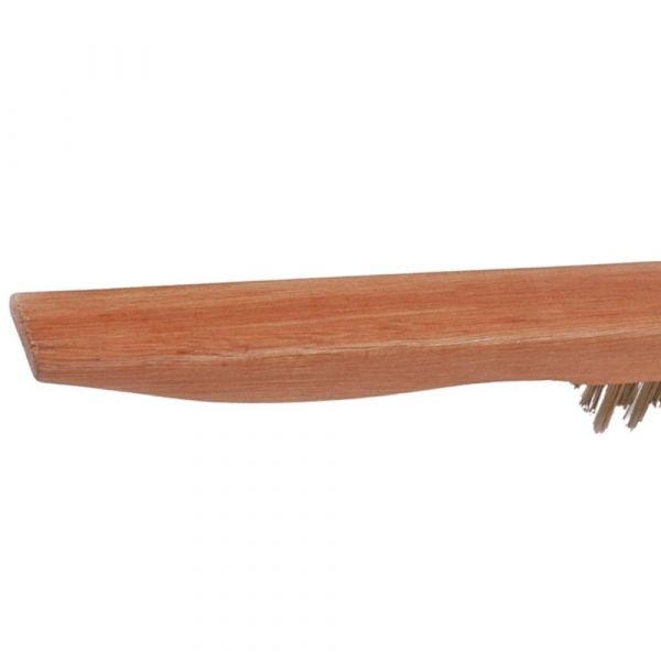 Escova de Aço Manual Cabo de Madeira 3 Fileiras Max  
