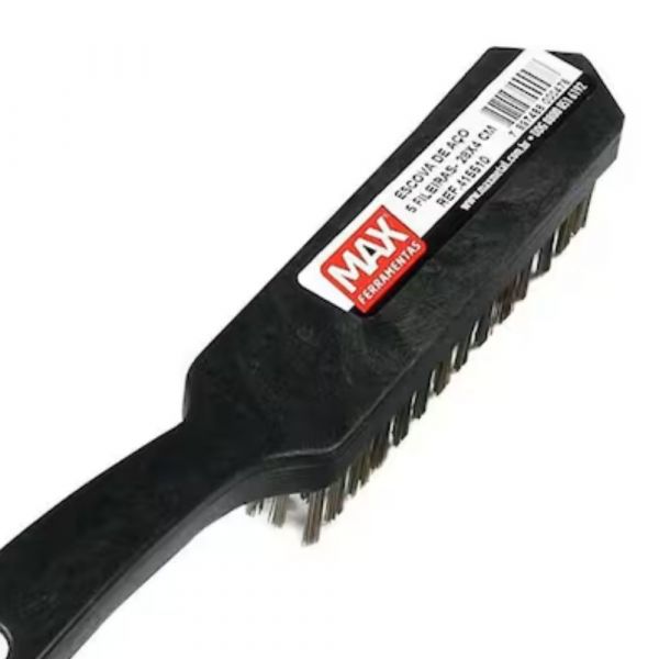 Escova de Aço Plástica 5 Fileiras 280x40mm Max