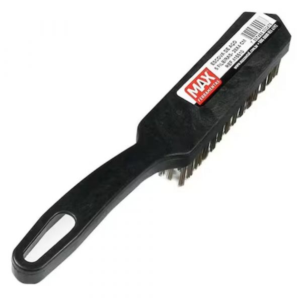 Escova de Aço Plástica 5 Fileiras 280x40mm Max