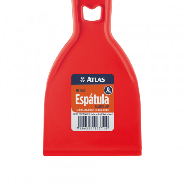 Espátula Plástico Lisa 8cm 150/8 Atlas