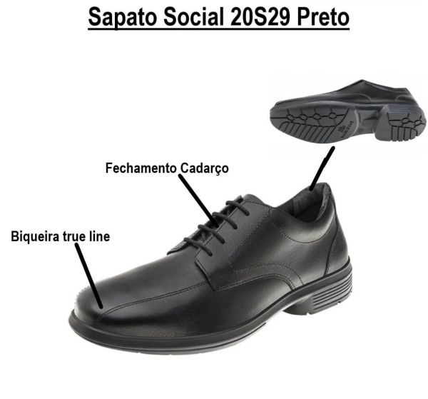 Sapato Social Masculino Preto 20S29 N41 Marluvas
