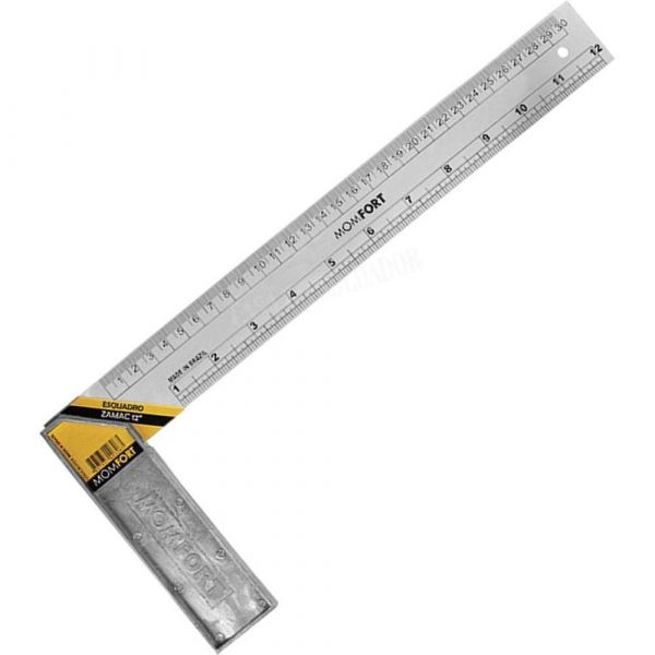 Esquadro 14”/35 Com Cabo Zamac Momfort 