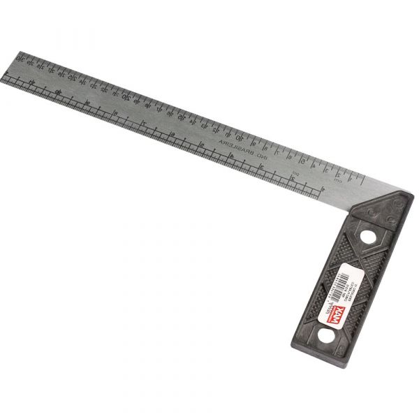 Esquadro de Aço Cabo Plástico Preto 12 Pol. Max