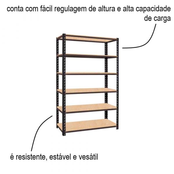Estante Monta Carga 450 Dark Presto