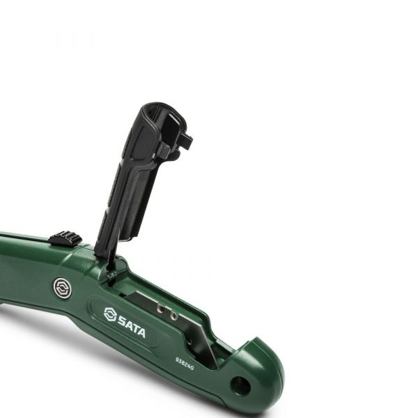 Estilete de Segurança Auto-Retrátil Reforçado Trapezoidal  ST93624G Sata