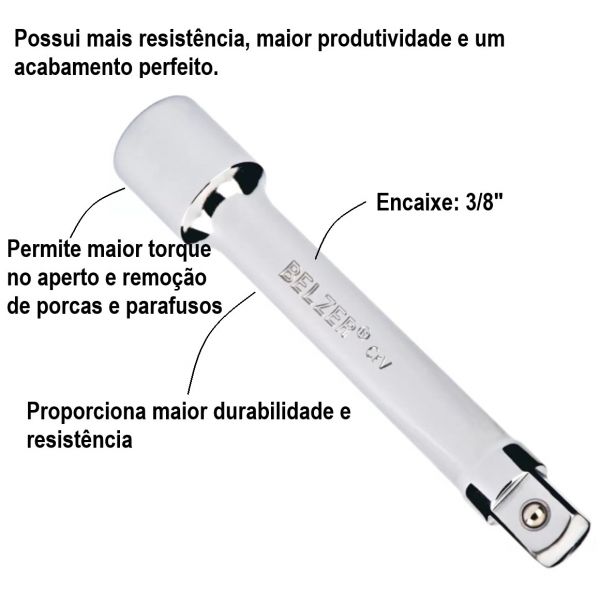 Extensão Para Soquete 3/8