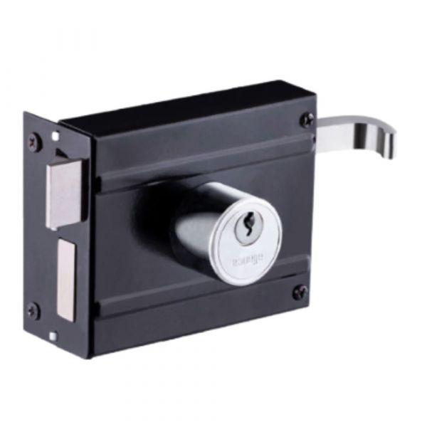 Fechadura Portão Sobrepor F-1500 Preto Fosco Soprano