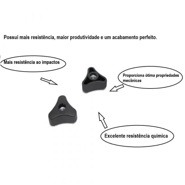 Manipulo 3 Pontas Fêmea 45mm 3/8” Completa