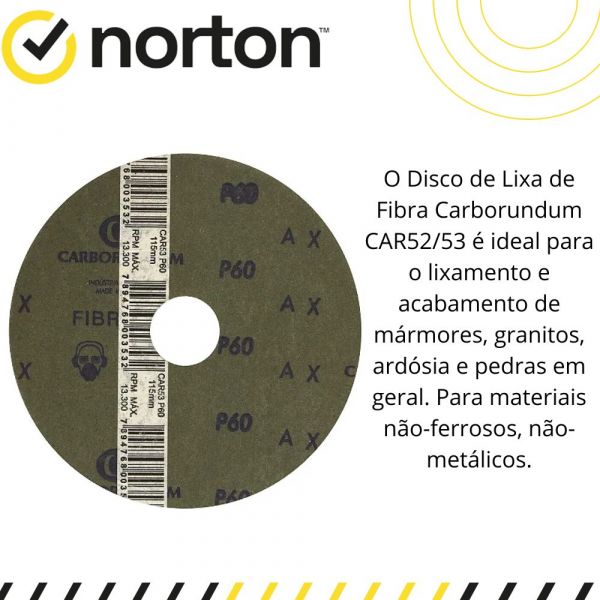 Disco Fibra Para Concreto 4 1/2 Pol. P60 Norton