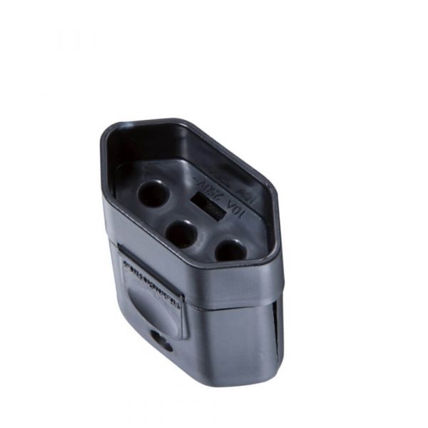 Plugue Fêmea Preto 2P+T 10 A 250 V Tramontina 57403153