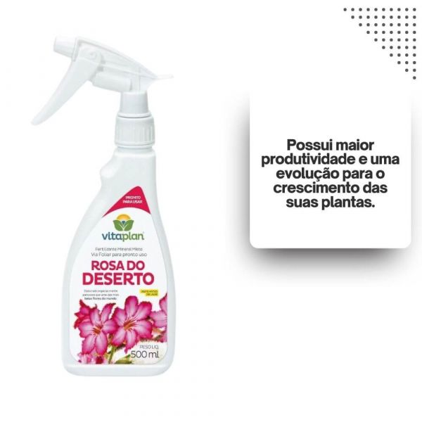 Fertilizante Foliar Rosa do Deserto 500ml 8000717-U Vitaplan 