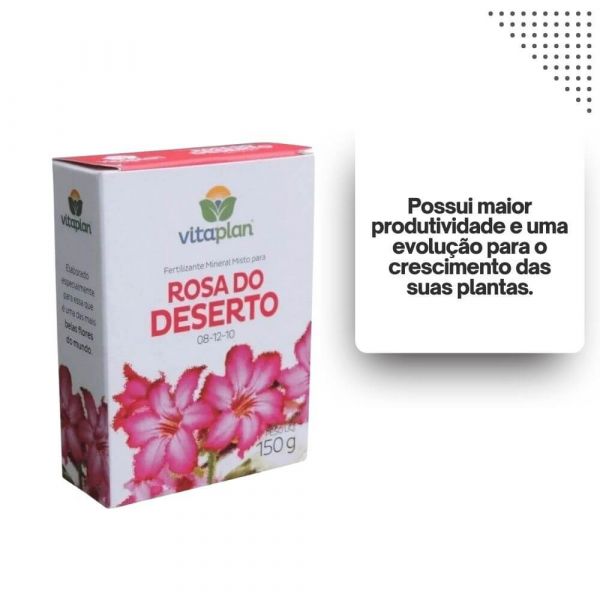 Fertilizante para Rosa do Deserto 150g 8000406-U Vitaplan 